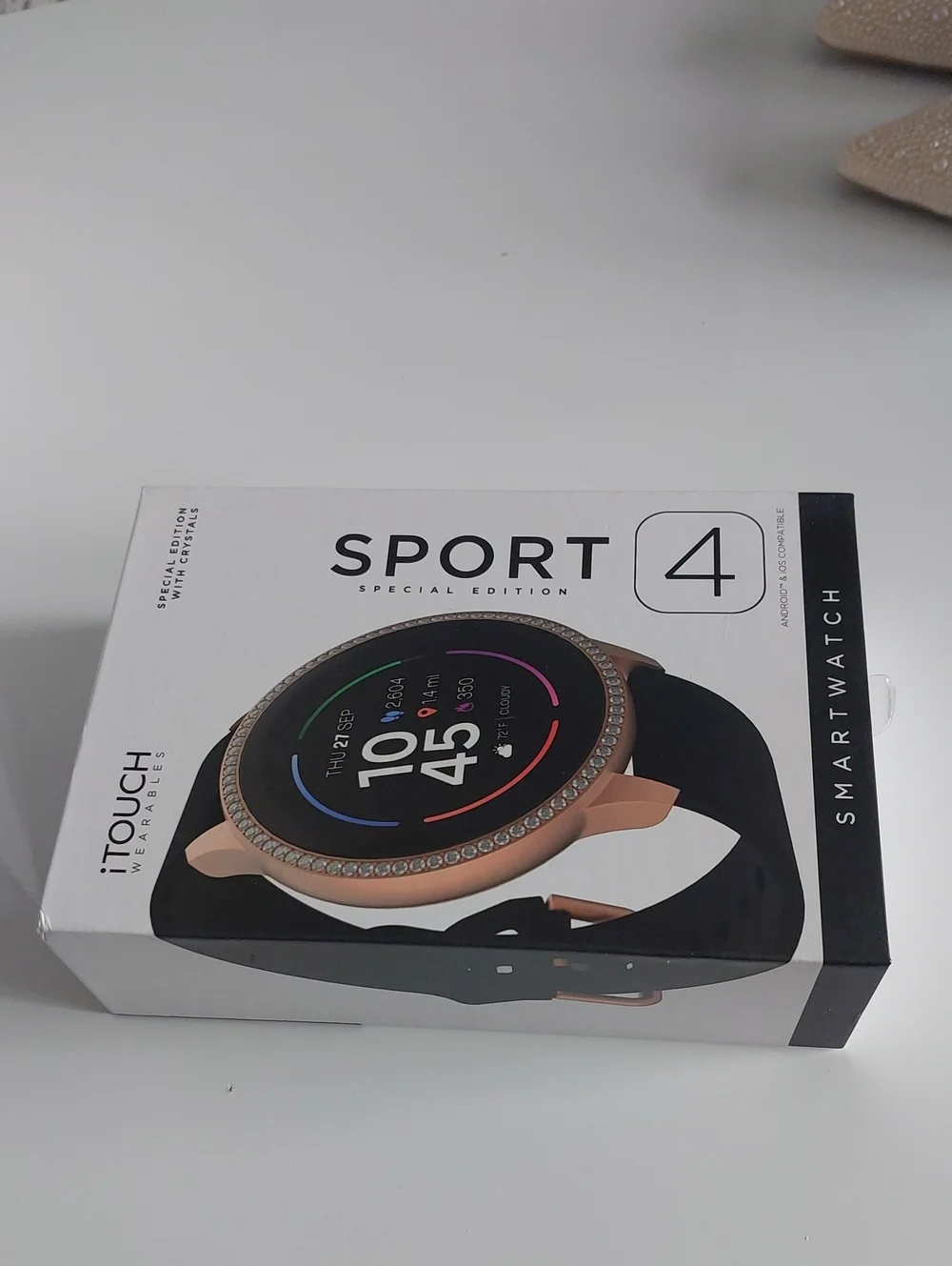 Sport 4 Smartwatch - Rose Gold with Black Band